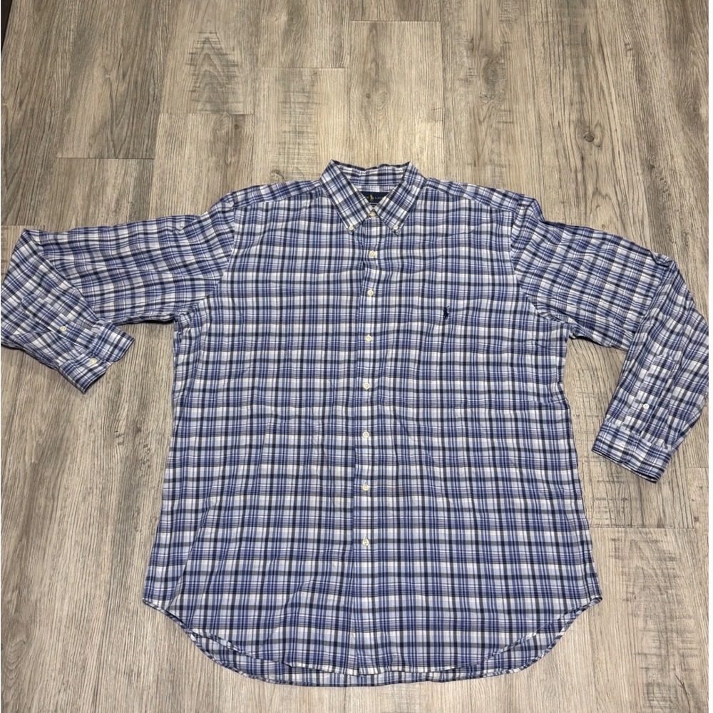 Big & Tall Polo Ralph Lauren Plaid Button Down Shirt, Mens, XLT